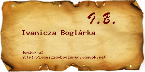 Ivanicza Boglárka névjegykártya