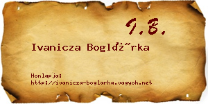 Ivanicza Boglárka névjegykártya