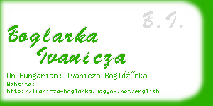 boglarka ivanicza business card